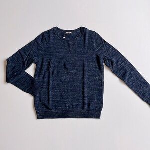 Gap Cotton Heathered Crewneck Sweater- NWT- Blue- Size LARGE